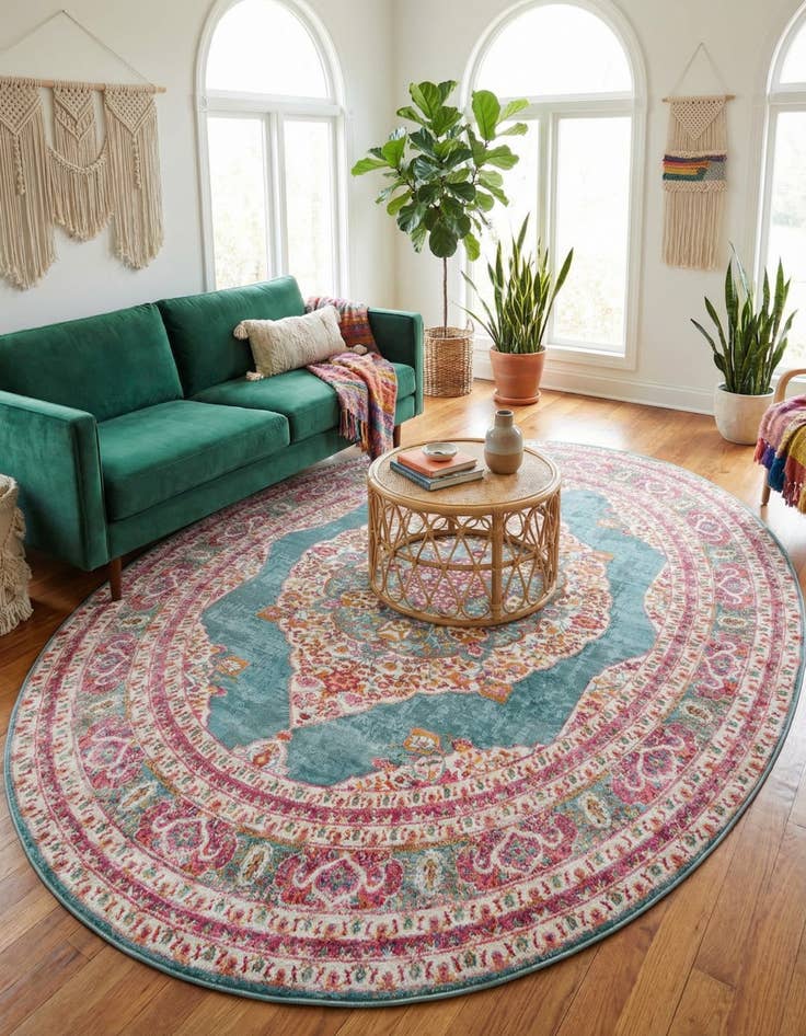 Detail image of 7' 10 x 10' Santiago Oval Rug