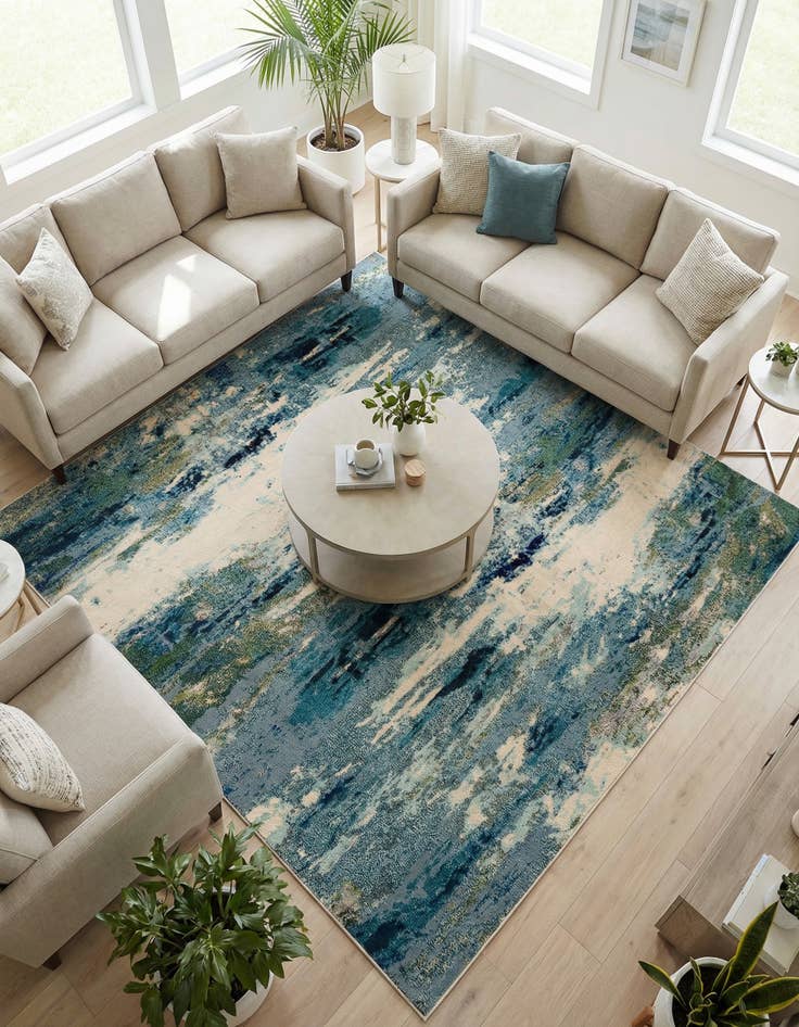 Detail image of 8' x 8' Washable Theia Square Rug