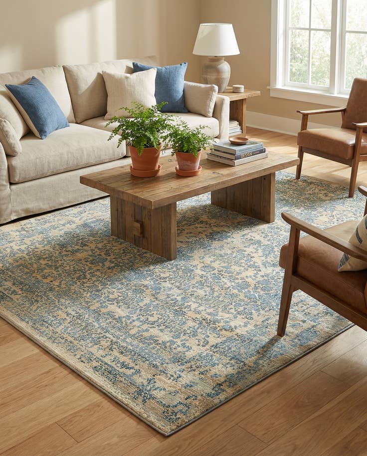 Detail image of 8' x 11' 4 Easy-Clean Botanical Indoor / Outdoor Rug