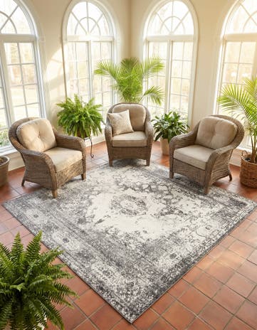 Gray Veneto Square Rug