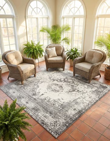 Gray Veneto Square Rug