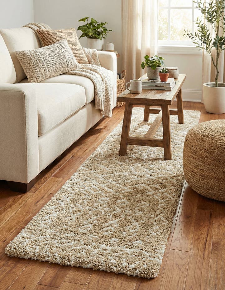 2' 7 x 10' Moroccan Shag Runner Rug