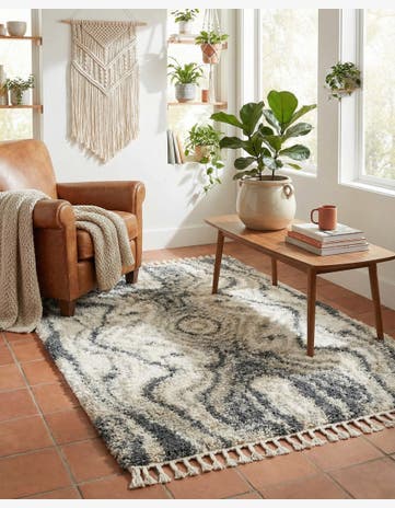Gray Athena Shag Rug