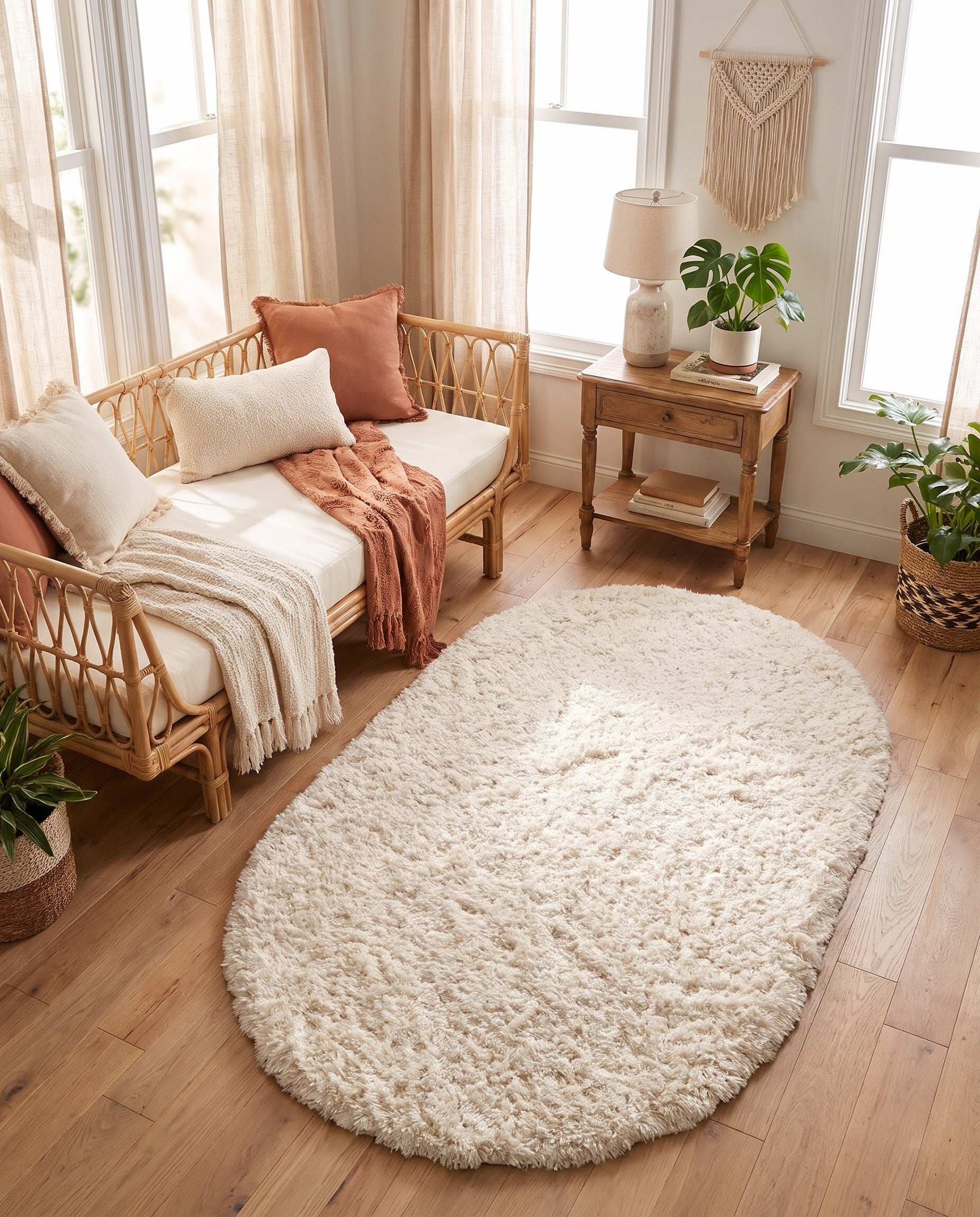 4' x 6' Infinity Shag Oval Rug