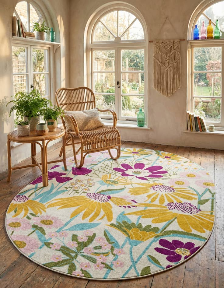 Detail image of 7' 10 x 10' Bloom Oval Rug
