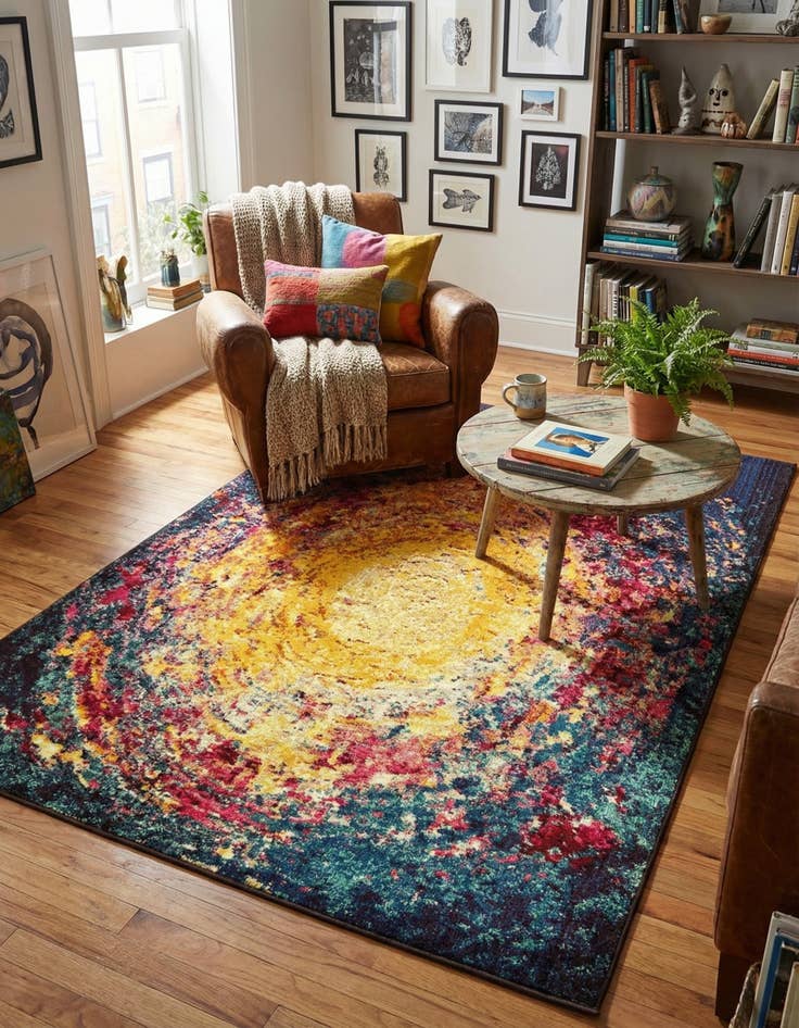 Detail image of 4' x 6'  Washable Casablanca Rug