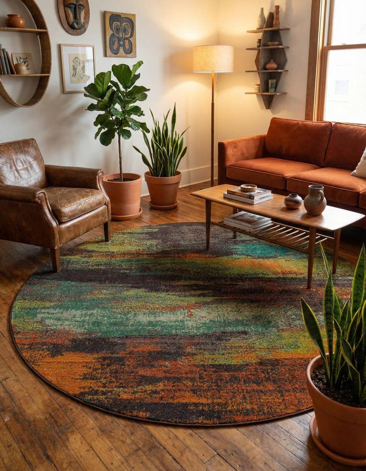 Detail image of 8' x 8' Washable Sevilla Round Rug