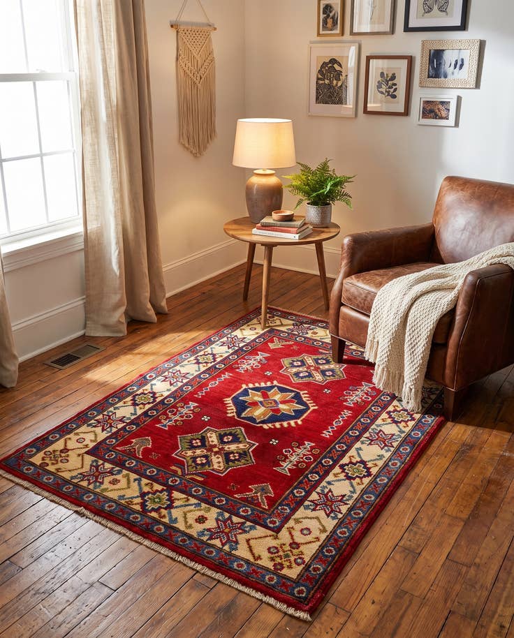 Detail image of 85cm x 120cm Hand Knotted Kazak Rug