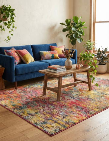7' 10 x 10' Washable Vivid Rug