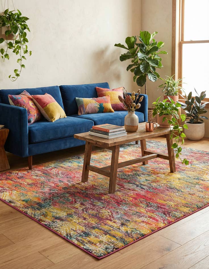 Detail image of 7' 10 x 10'  Washable Vivid Rug