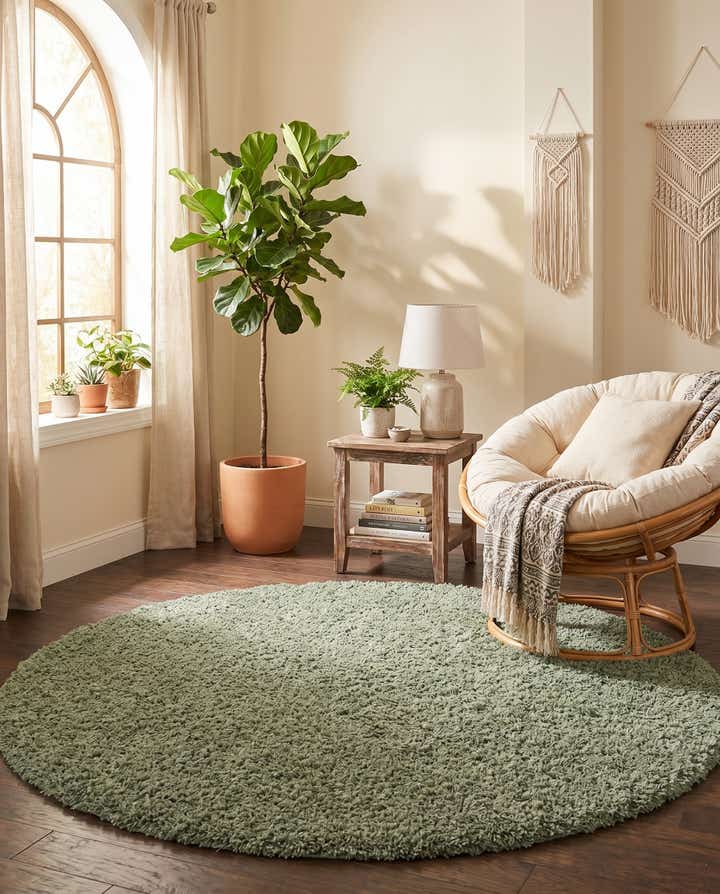 7' x 7' Zermatt Shag Round Rug