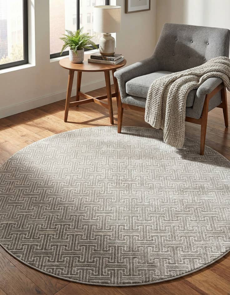 Detail image of 5' 3 x 5' 3 Uptown Park Avenue Round Rug