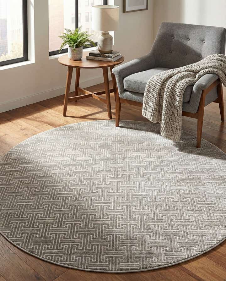 5' 3 x 5' 3 Uptown Park Avenue Round Rug