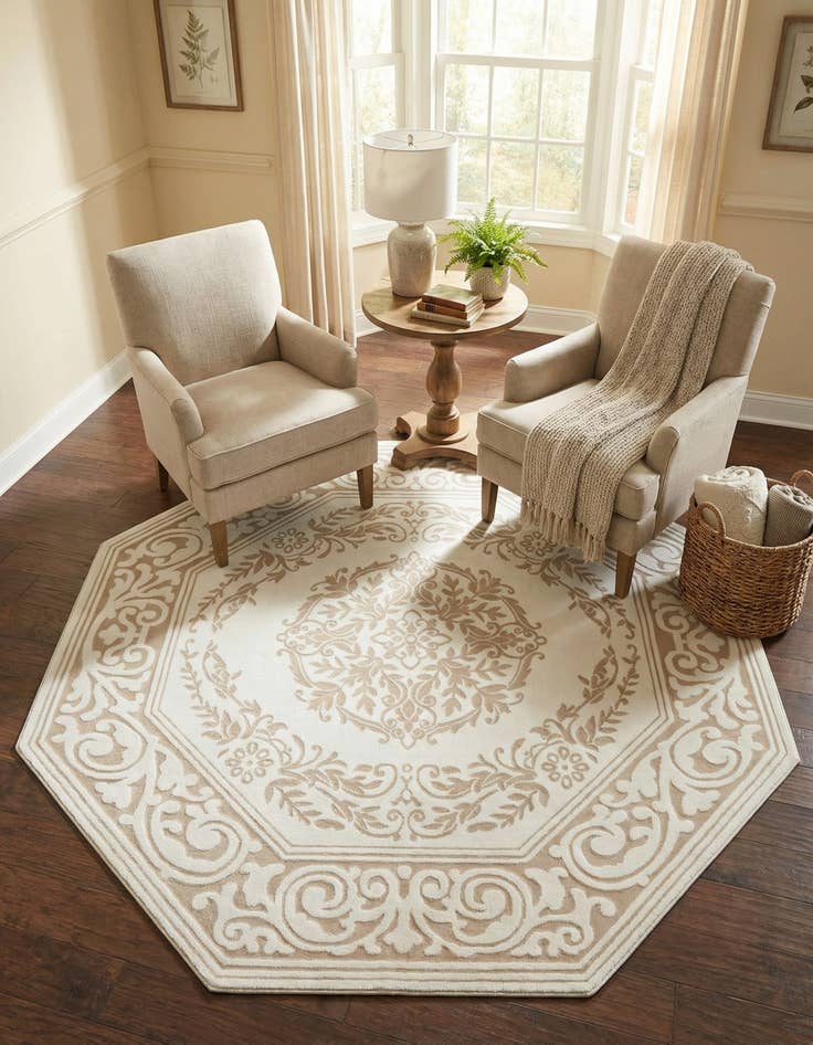 Detail image of 7' 10 x 7' 10 Hermitage Octagon Rug