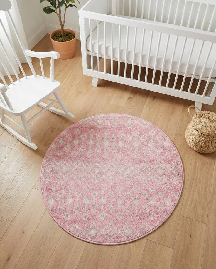 Detail image of 3' x 3' Moroccan Trellis Round Rug