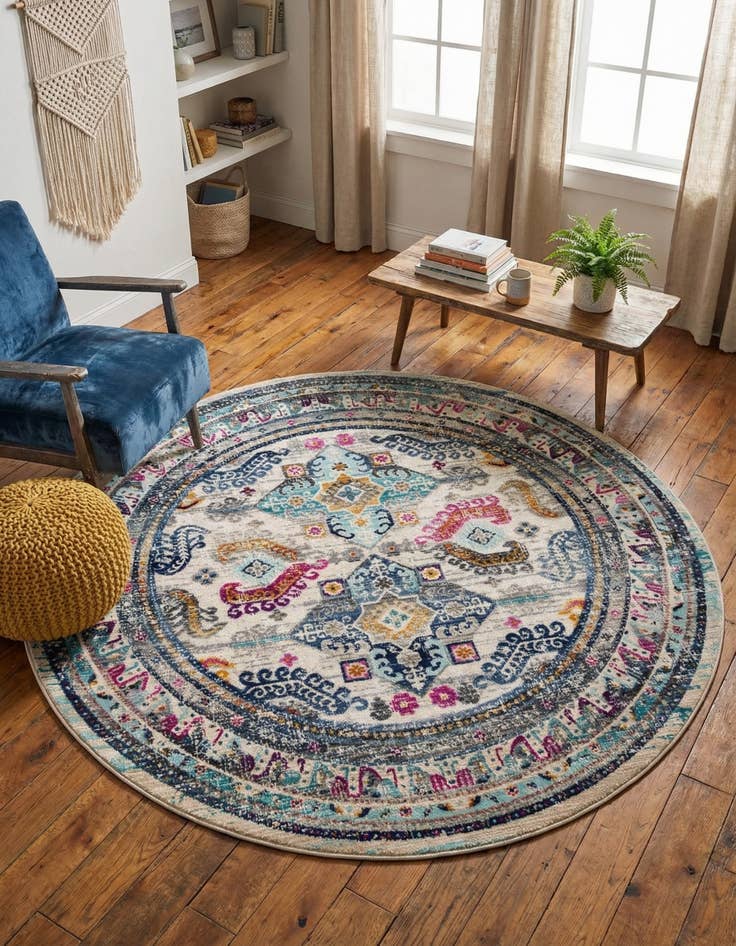 Detail image of 5' x 5' Budapest Round Rug