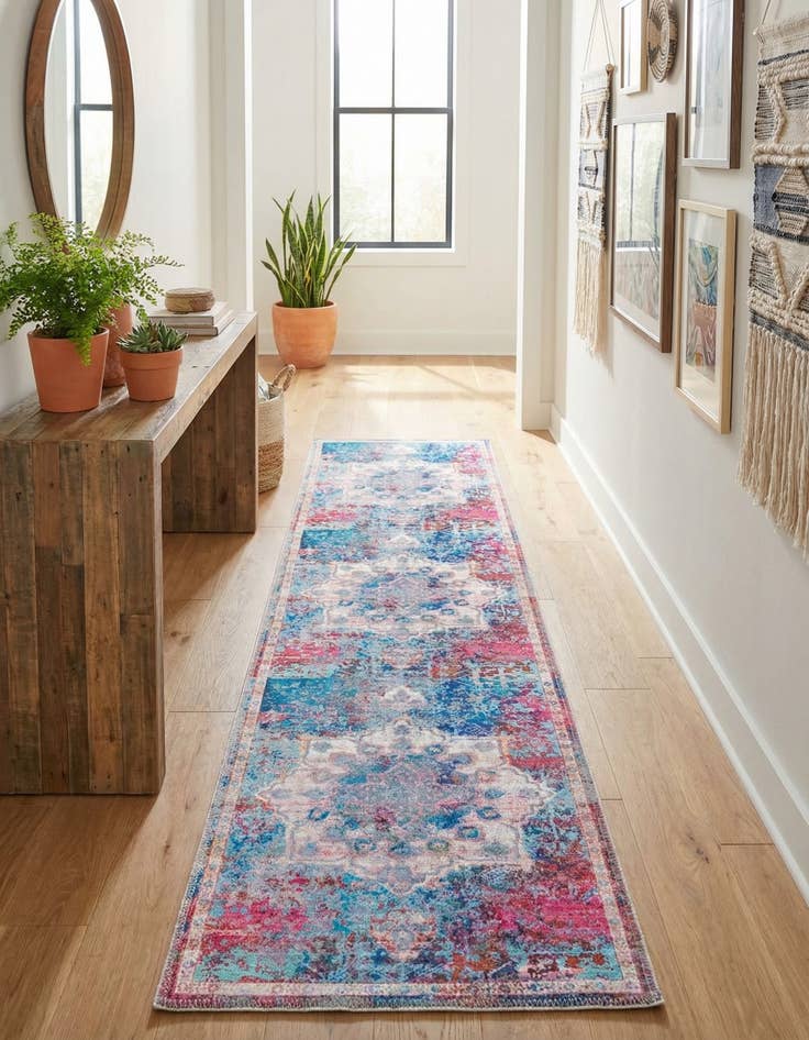 Detail image of 2' x 9' 10  Washable Renaissance Runner Rug