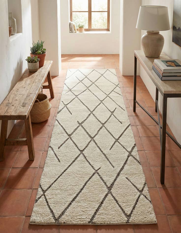 Detail image of 2' 7 x 10' Atlas Moroccan Wool Runner Rug