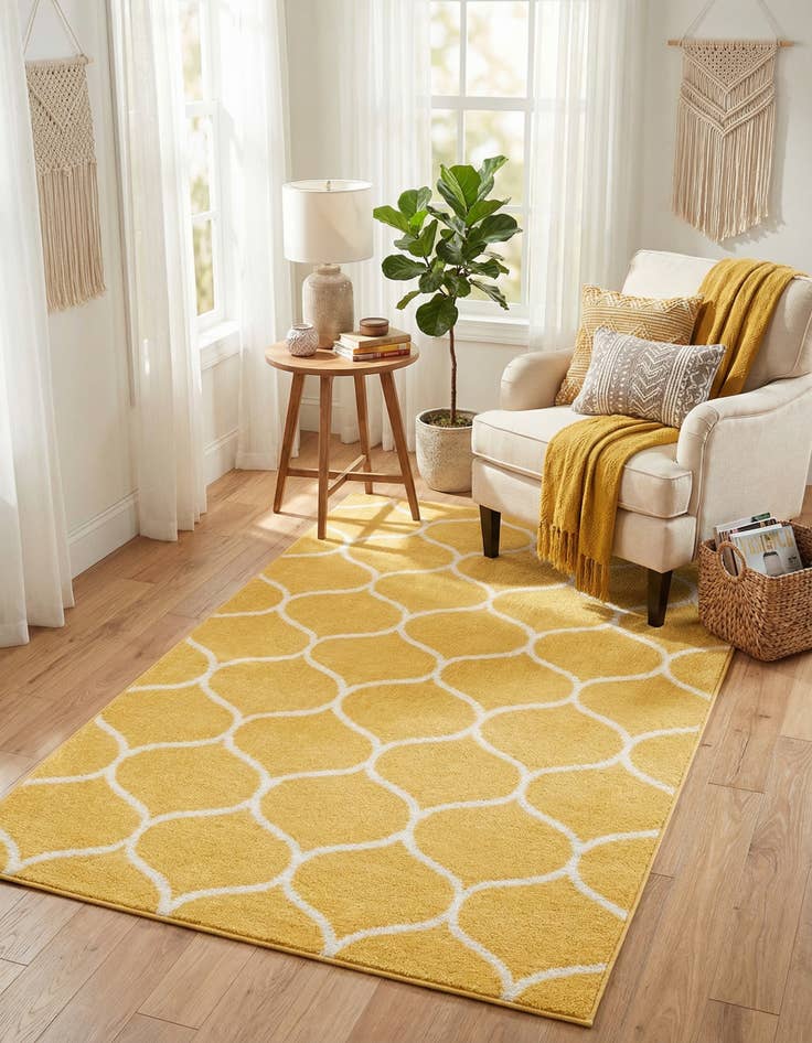 Detail image of 3' x 5' 3 Lattice Frieze Rug