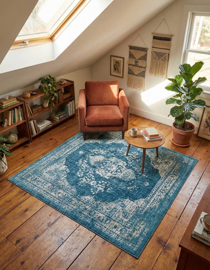 Detail image of 5' 3 x 5' 3 Stockholm Square Rug