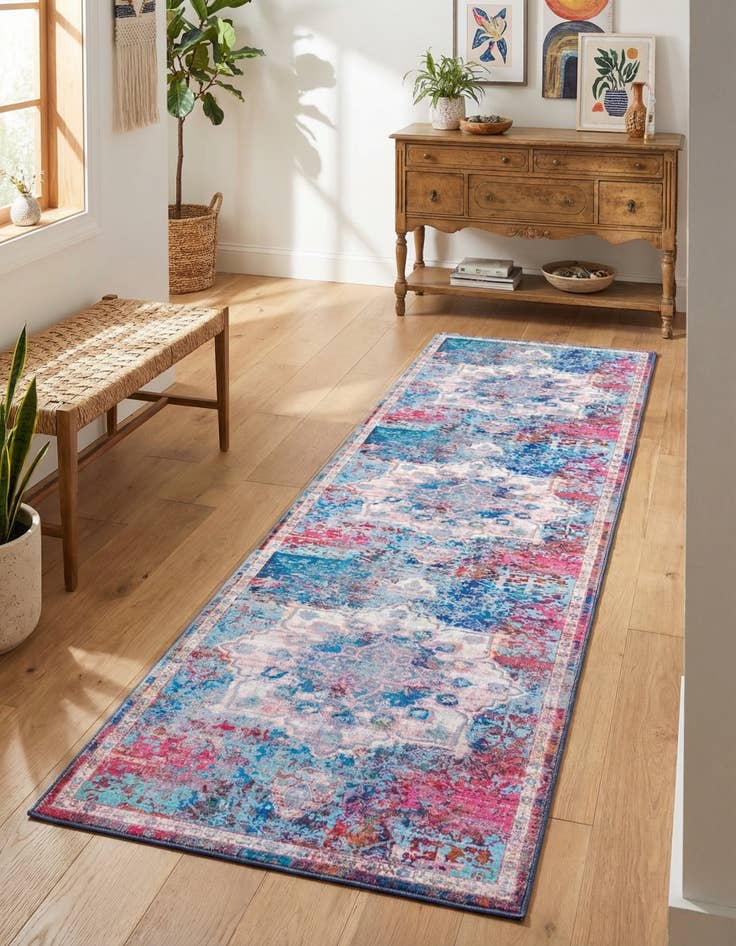 Detail image of 2' 7 x 12'  Washable Renaissance Runner Rug