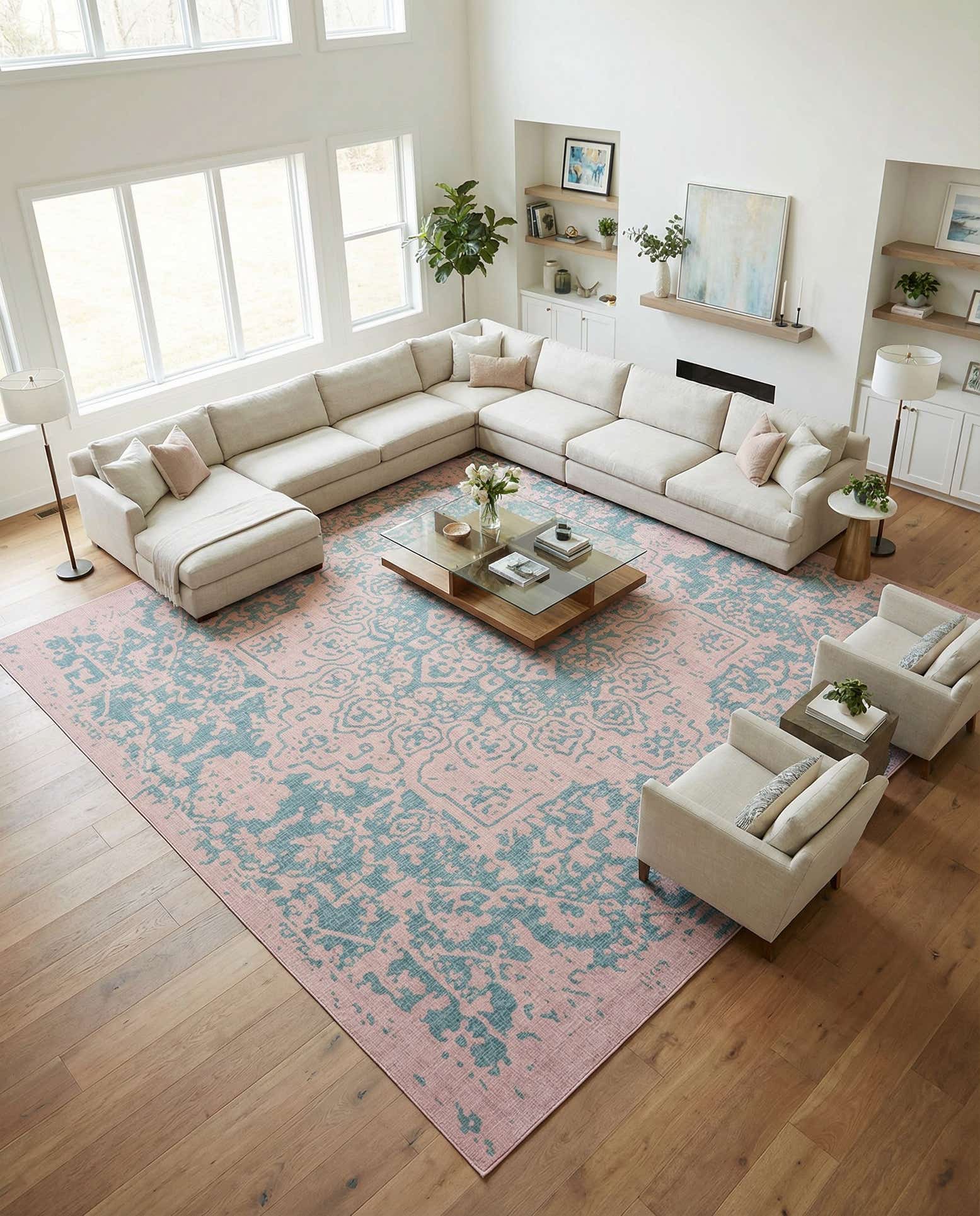13' x 13' Easy-Clean Jill Zarin Dubai Indoor / Outdoor Square Rug