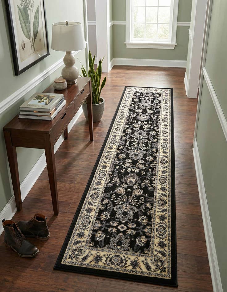 Detail image of 2' 7 x 10' Kashan Design Runner Rug