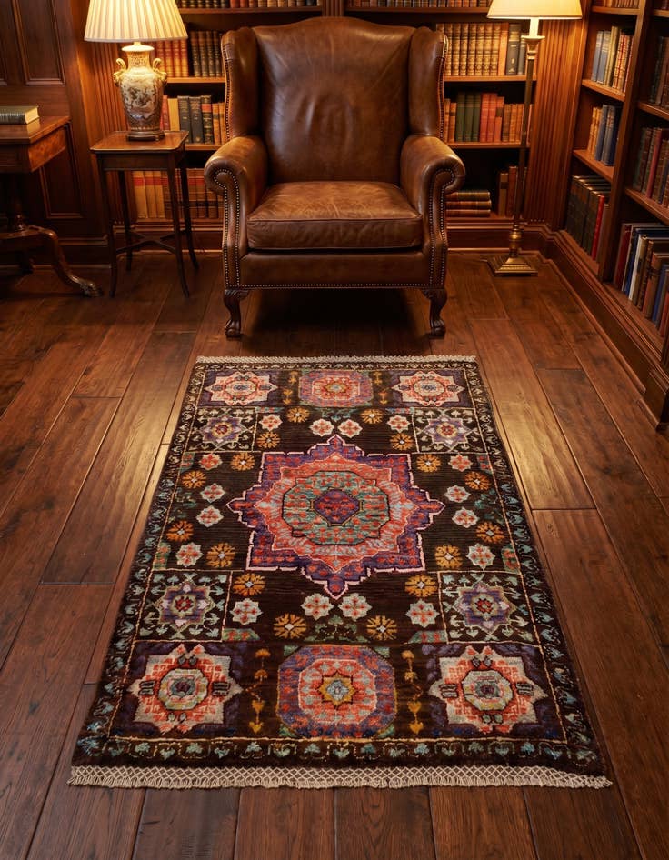 Detail image of 2' 1 x 3' 2 Hand Knotted Mamluk Ziegler Rug