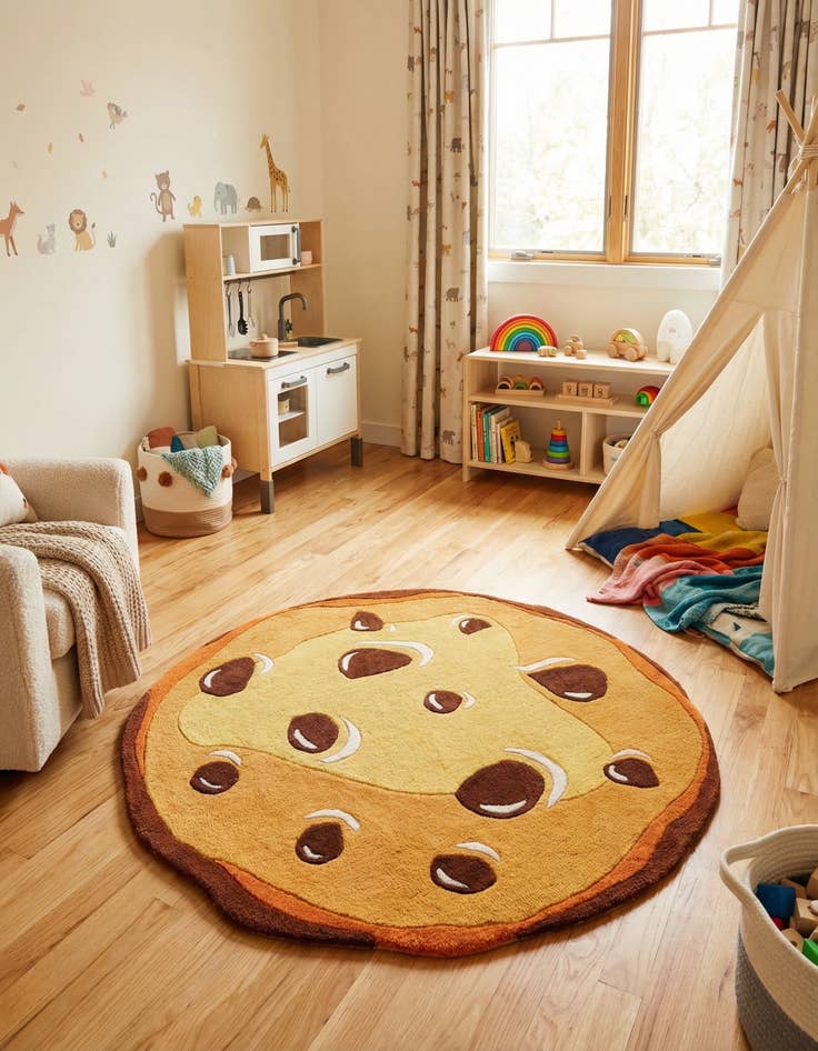 Detail image of 4' 1 x 4' 1 Playtime Kids Wool Freeform Rug