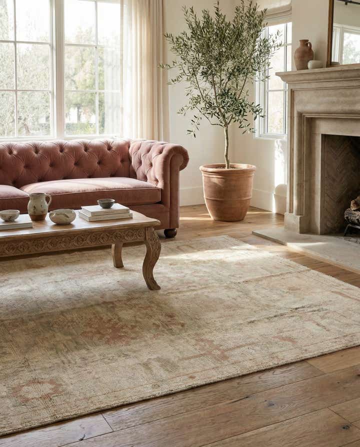 5' 2 x 7' Hand Knotted Oushak Wool Rug