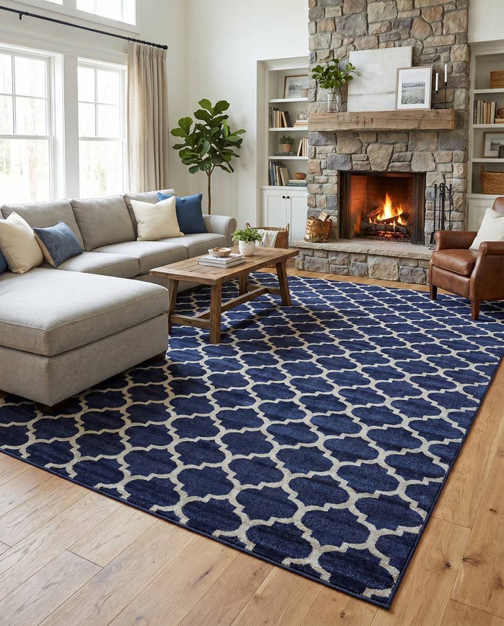Detail image of 10' 8 x 16' 5 Lattice Rug
