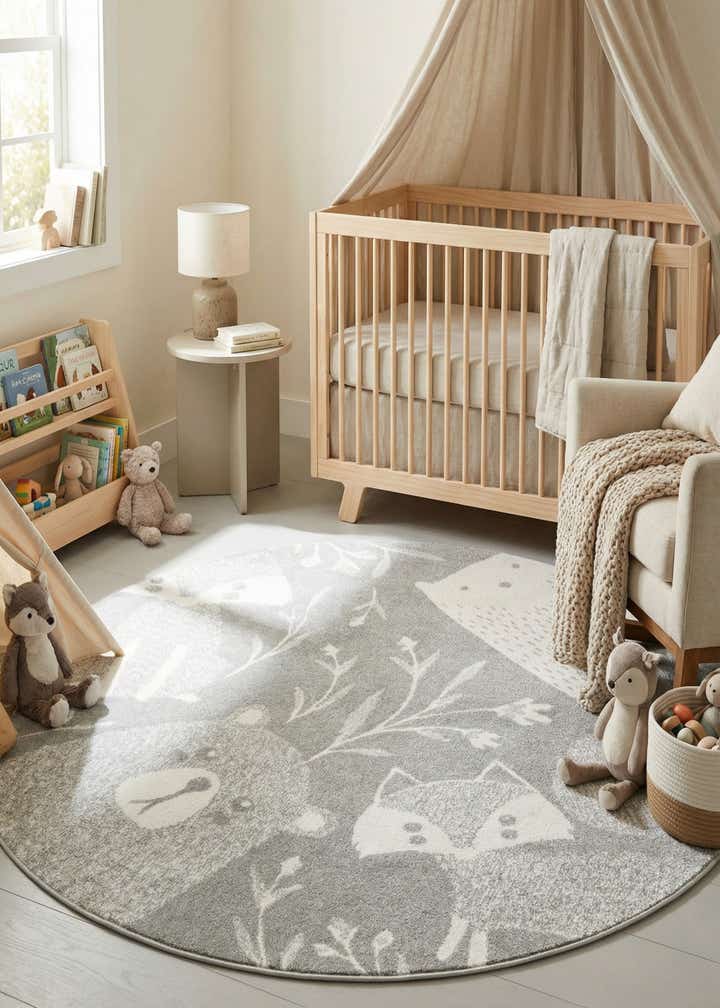 6' x 6' Whimsy Kids Round Rug