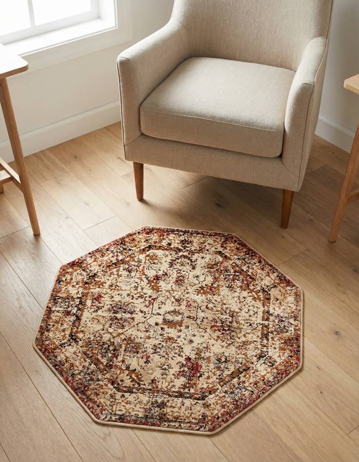 Detail image of 3' x 3' Saturn Octagon Rug