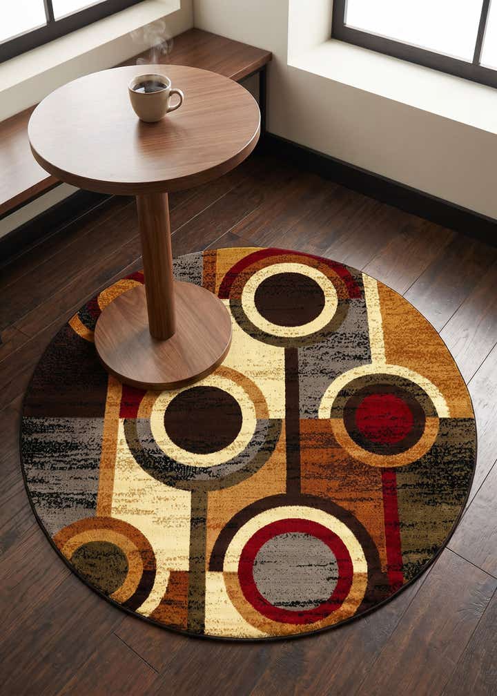 3' 3 x 3' 3 Cafe Round Rug