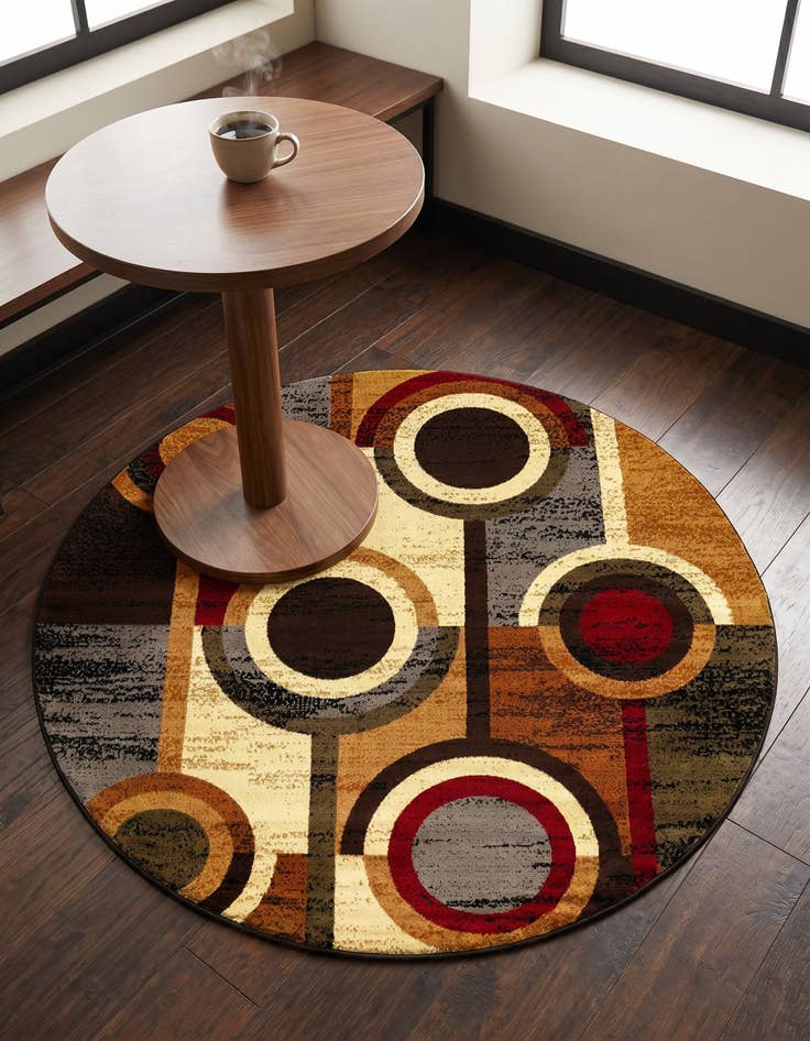 Detail image of 3' 3 x 3' 3 Cafe Round Rug