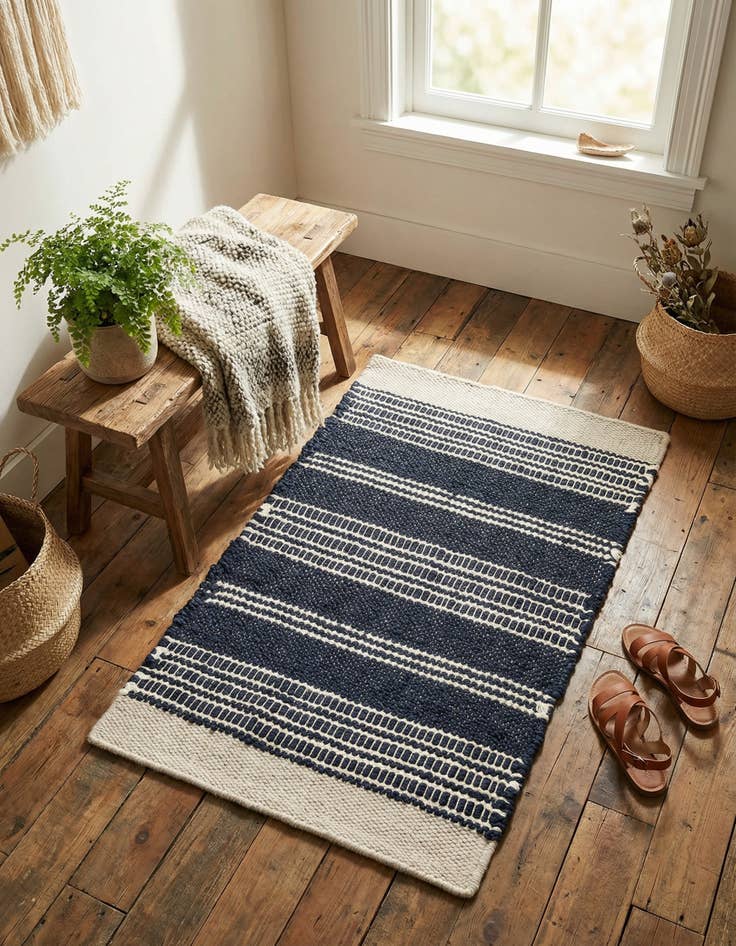 Detail image of 2' 2 x 3' 1 Hand Woven Lariat Rug