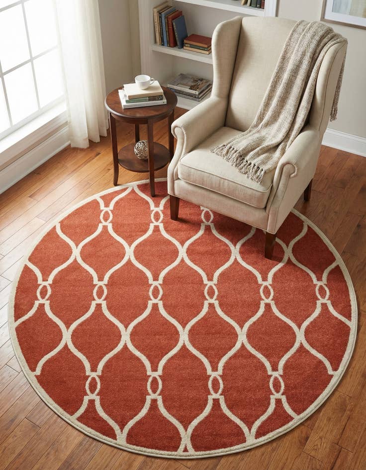 Detail image of 6' x 6' Lattice Round Rug