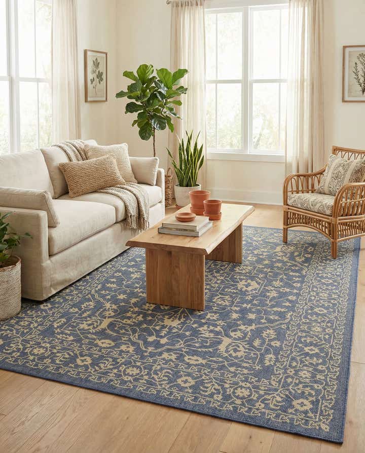 7' x 10' Easy-Clean Botanical Indoor / Outdoor Rug