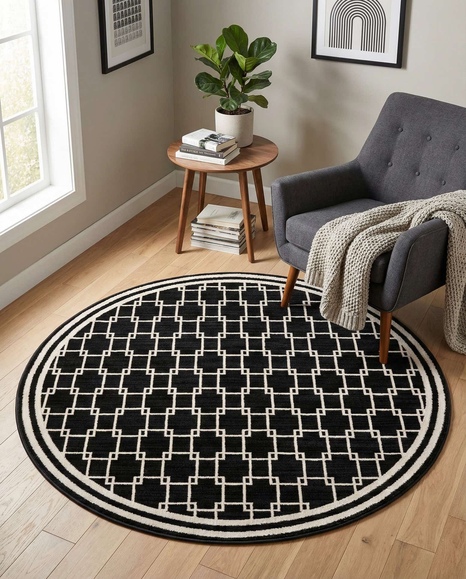 Jill Zarin 4' x 4' Metropolitan Uptown Round Rug
