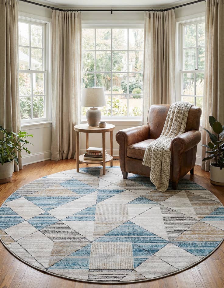 Detail image of 7' x 7' Leipzig Round Rug
