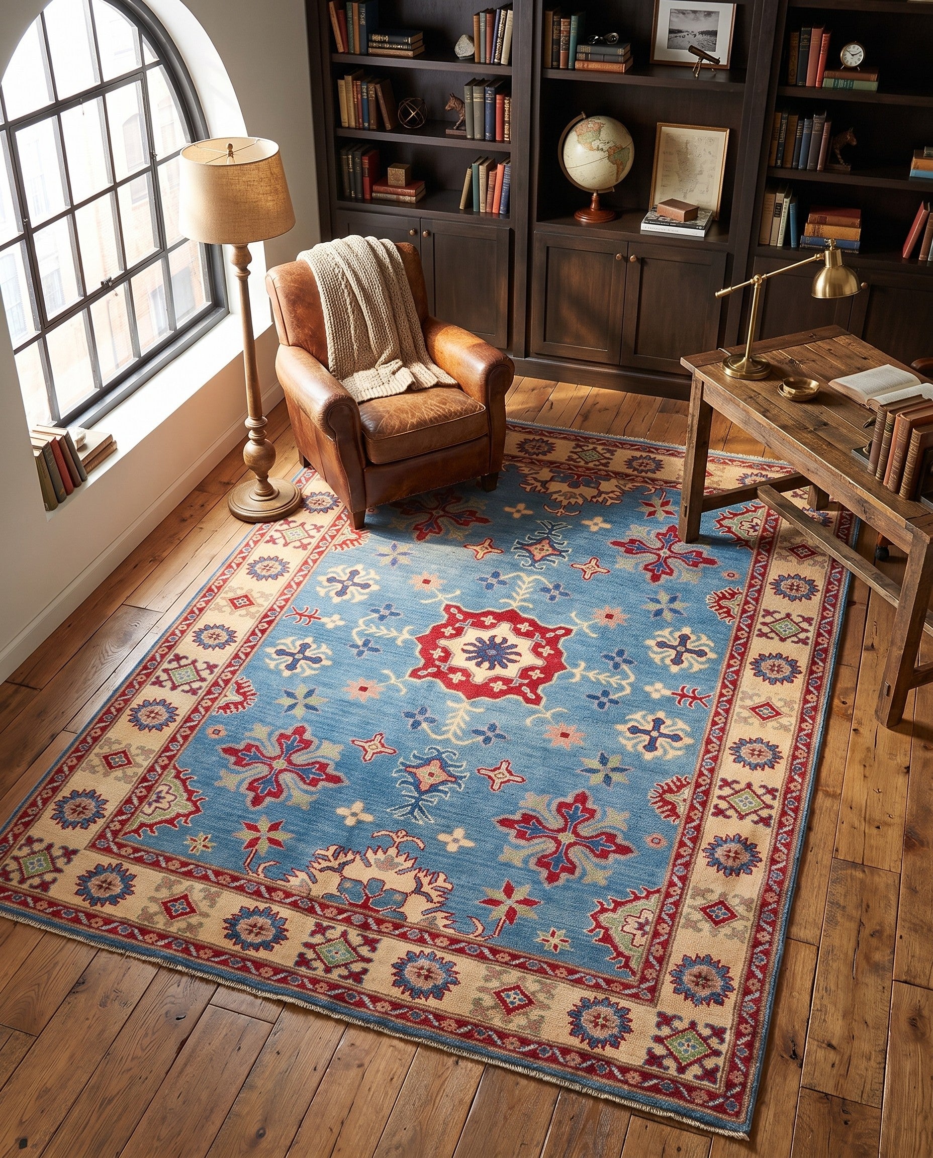 Detail image 3 of 12: 5' 1 x 6' 6 Hand Knotted Kazak Rug