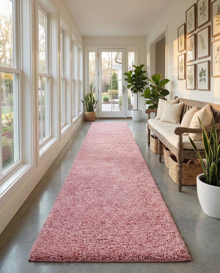 Detail image of 2' 7 x 16' 5 Zermatt Shag Runner Rug