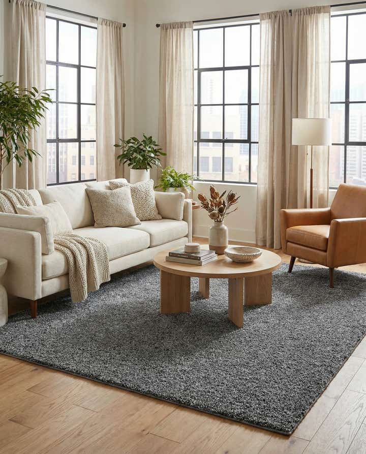 8' x 10' Soft Solid Shag Rug