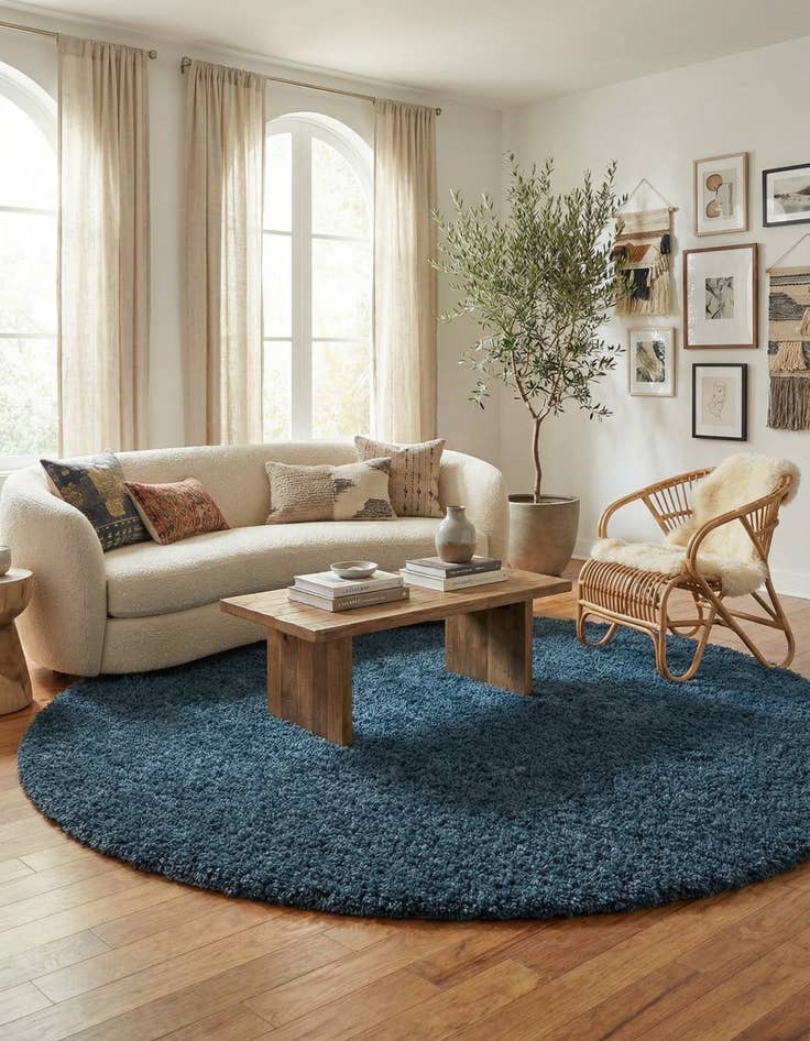 Detail image of 10' x 10' Zermatt Shag Round Rug