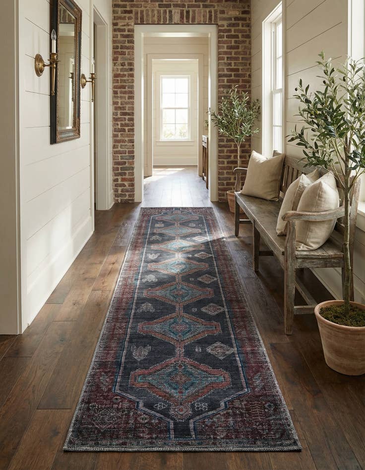 Detail image of 2' 7 x 14' Washable Sisu Runner Rug