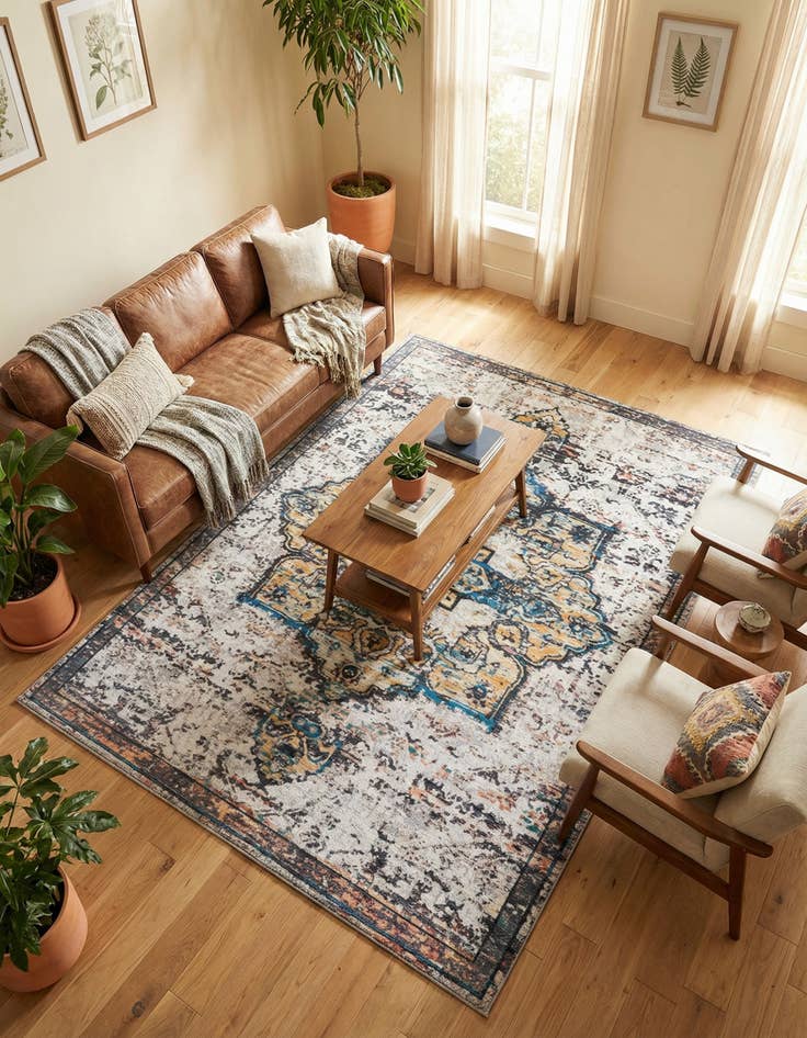 Detail image of 7' 10 x 10'  Washable Renaissance Rug