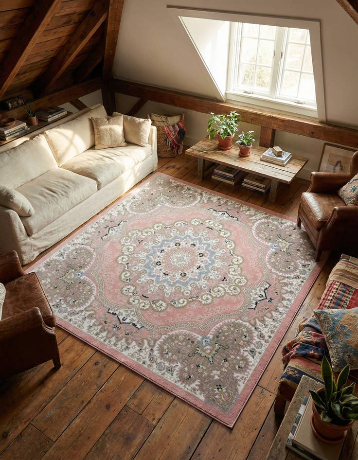 Detail image of 7' 10 x 7' 10 Kamala Washable Square Rug