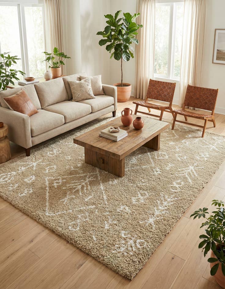 Detail image of 8' x 10' Moroccan Shag Rug