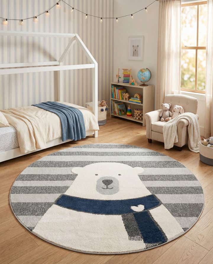 7' x 7' Whimsy Kids Round Rug