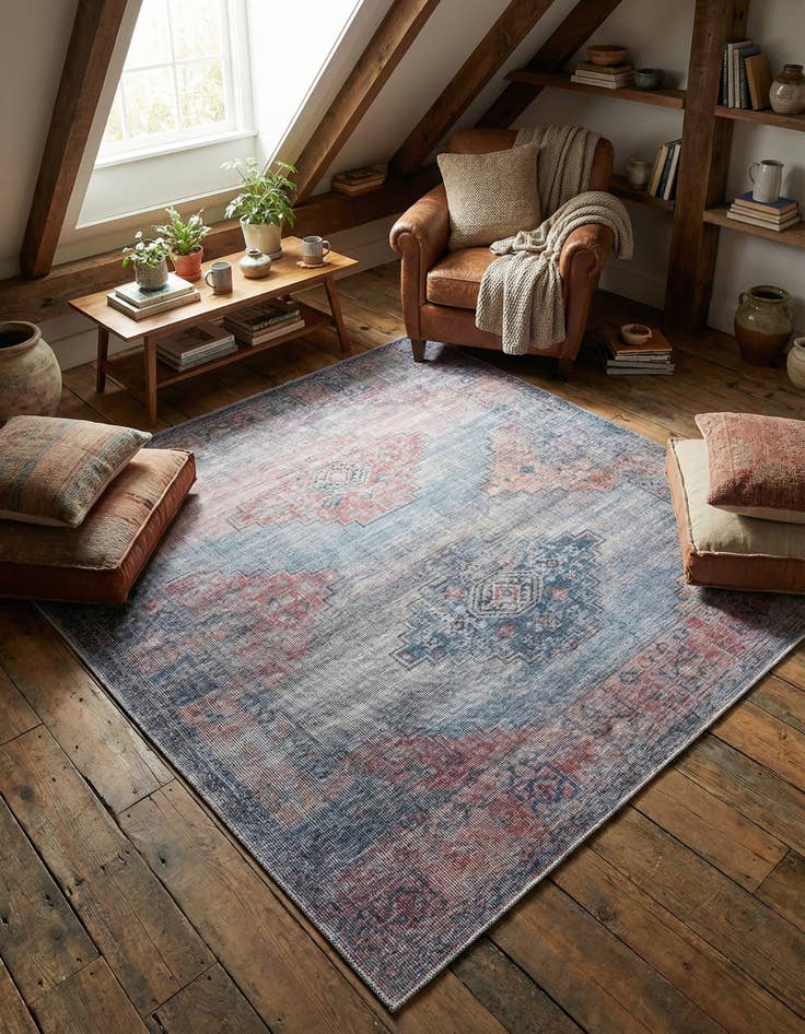 Detail image of 7' 3 x 7' 3 Washable Sisu Square Rug